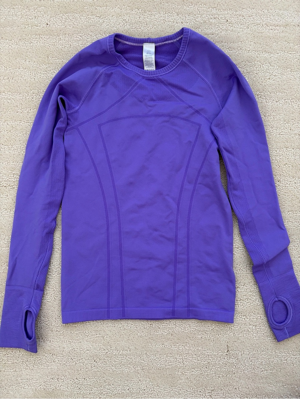 Ivivva Girl’s Purple Long-Sleeve Seamless Performance Top
